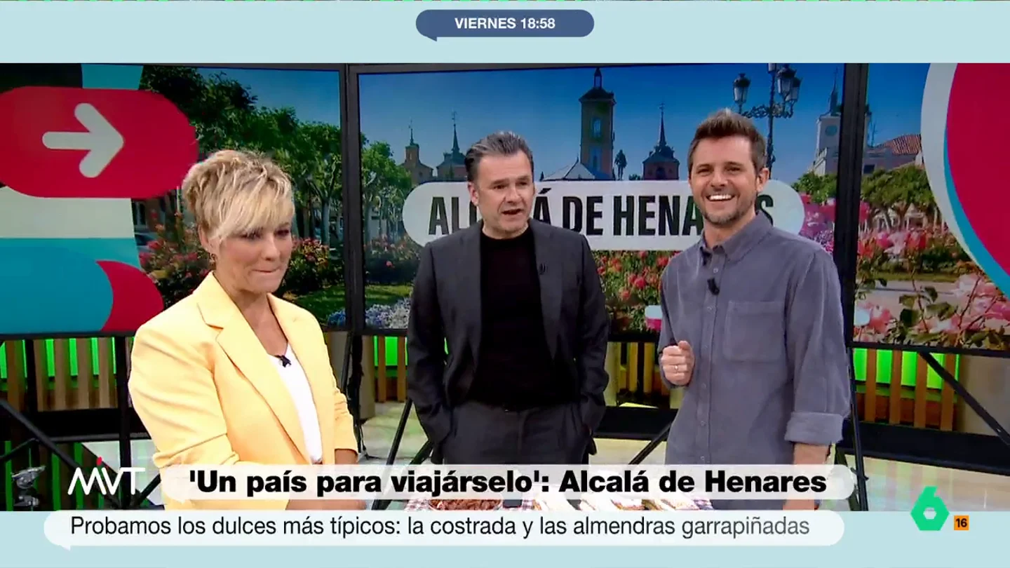 Iñaki López, se anima a probar un dulce de Alcalá de Henares: "Siempre estamos preparados para el reto" Luis Calero ha viajado hasta Alcalá de Henares y, como es habitual, no ha vuelto a Más Vale Tarde con las manos vacías. En esta ocasión, ha traído dos dulces tradicionales: la costrada y las almendras garrapiñadas.