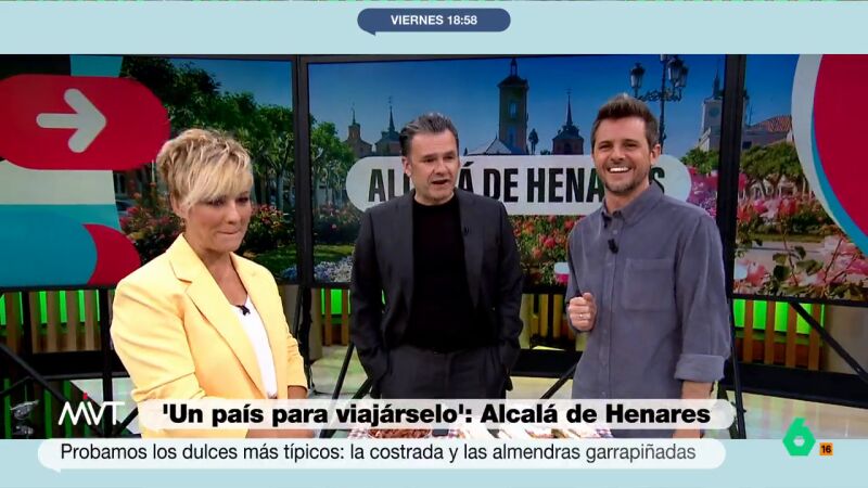 Iñaki López, se anima a probar un dulce de Alcalá de Henares: "Siempre estamos preparados para el reto"