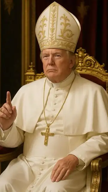 Donald Trump, autorretratado como nuevo papa Donald Trump, autorretratado como nuevo papa