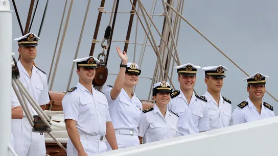 La princesa Leonor, a su llegada a puerto La princesa Leonor, a su llegada a puerto