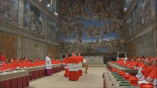 Imagen de archivo de un cónclave Imagen de archivo de un cónclave