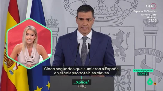 Afra Blanco, sobre la respuesta del Gobierno al apagón: "Sánchez no estuvo bebiendo vino ni cañas, no se puede decir que estuvo desaparecido" Afra Blanco, sobre la respuesta del Gobierno al apagón: "Sánchez no estuvo bebiendo vino ni cañas, no se puede decir que estuvo desaparecido"