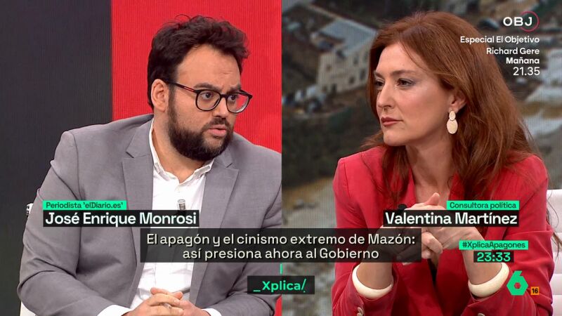 Monrosi cede la palabra a la popular Valentina Martínez tras acusarla de ser incapaz de "criticar a Mazón"