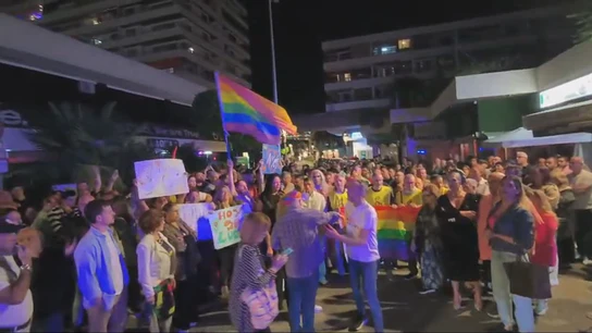 Manifestación en Torremolinos contra las agresiones homófobas Manifestación en Torremolinos contra las agresiones homófobas