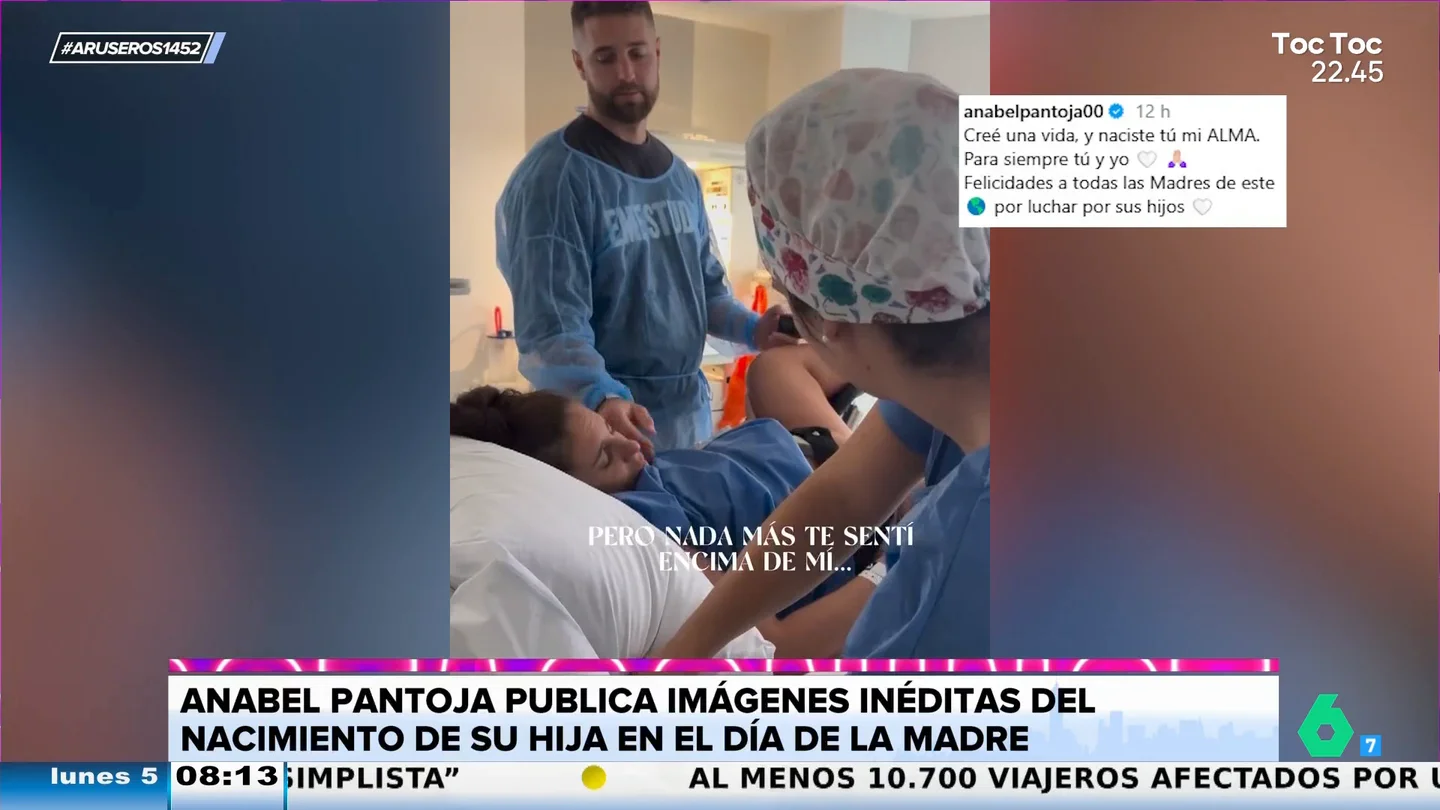 Anabel Pantoja publica imágenes inéditas del nacimiento de su hija, Alma: "Lo pasé mal, pero..." Anabel Pantoja