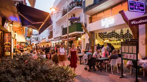 Calle San Vicente, en Santa Eulària des Riu Calle San Vicente, en Santa Eulària des Riu