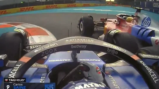 El incidente entre Sainz y Hamilton en Miami El incidente entre Sainz y Hamilton en Miami