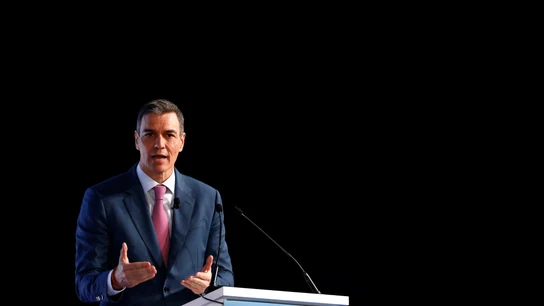 El presidente del Gobierno, Pedro Sánchez, durante su intervención en la inauguración de la reunión anual del Cercle d'Economia El presidente del Gobierno, Pedro Sánchez, durante su intervención en la inauguración de la reunión anual del Cercle d'Economia