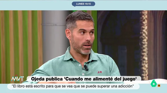 Pablo Ojeda, tajante: "Soy ludópata, el día que me relaje vuelvo a jugar. Mi mente es compulsiva" El nutricionista se ha sincerado en su libro 'Cuando me alimenté del juego' sobre su adicción al juego. Ojeda, que logrado superar su adicción, explica que los ludópatas aprenden a identificar sus debilidades para así convertirlas en fortalezas.