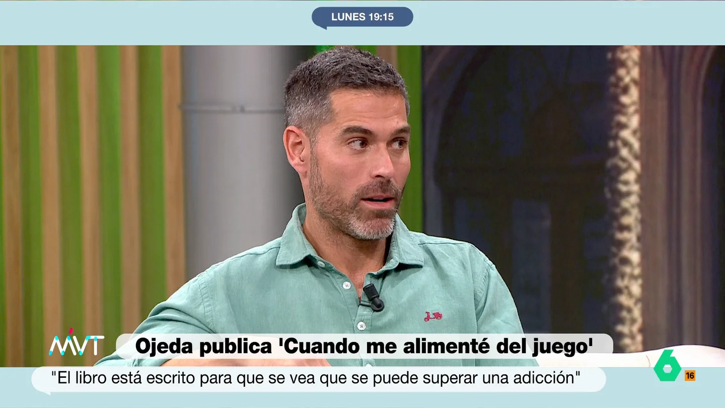 Pablo Ojeda, tajante: "Soy ludópata, el día que me relaje vuelvo a jugar. Mi mente es compulsiva" El nutricionista se ha sincerado en su libro 'Cuando me alimenté del juego' sobre su adicción al juego. Ojeda, que logrado superar su adicción, explica que los ludópatas aprenden a identificar sus debilidades para así convertirlas en fortalezas.