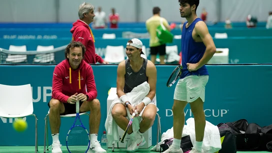 Carlos Moyà, Rafa Nadal y Carlos Alcaraz Carlos Moyà, Rafa Nadal y Carlos Alcaraz