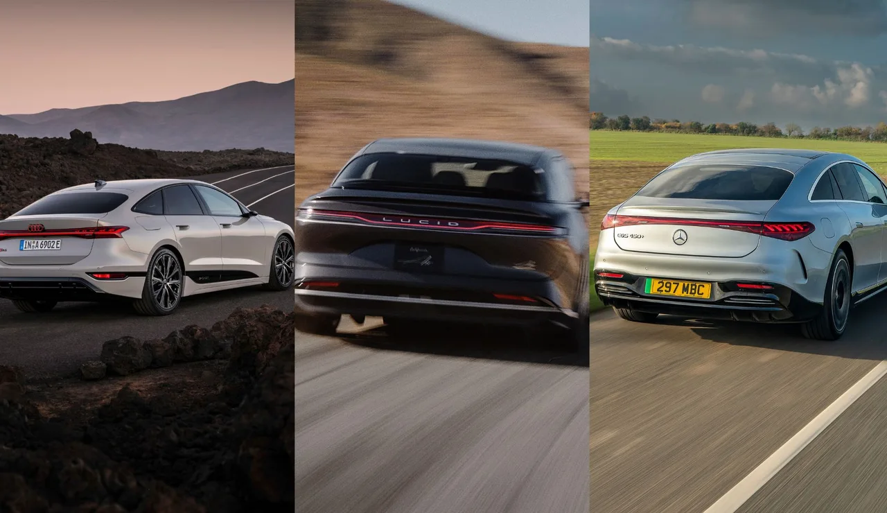 Audi A6 e-tron, Lucid Air y el Mercedes EQS