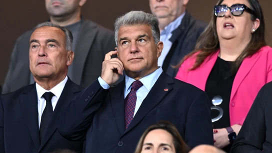 Joan Laporta en el palco de San Siro Joan Laporta en el palco de San Siro
