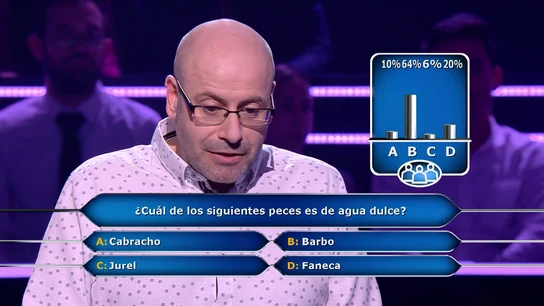Su tirria al pescado casi le juega una mala pasada en esta pregunta de ¿Quién quiere ser millonario? Su tirria al pescado casi le juega una mala pasada en esta pregunta de ¿Quién quiere ser millonario?