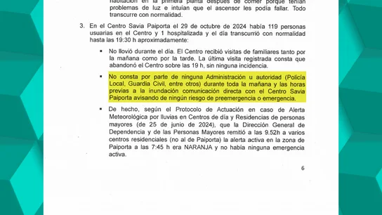Muertes en la residencia: un centro de Paiporta denuncia que nadie les avisó el día de la DANA pese a estar cerca del barranco del Poyo Muertes en la residencia: un centro de Paiporta denuncia que nadie les avisó el día de la DANA pese a estar cerca del barranco del Poyo