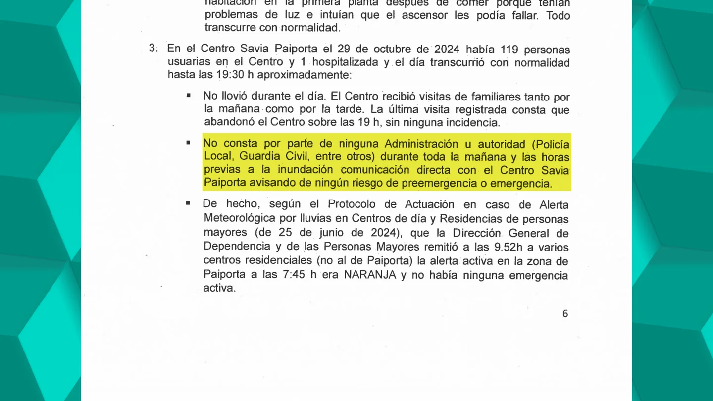Muertes en la residencia: un centro de Paiporta denuncia que nadie les avisó el día de la DANA pese a estar cerca del barranco del Poyo Muertes en la residencia: un centro de Paiporta denuncia que nadie les avisó el día de la DANA pese a estar cerca del barranco del Poyo