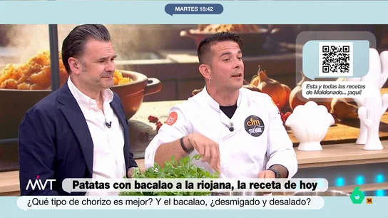 Iñaki López, cuando Carlos Maldonado confiesa que quiere hacer dieta: "Estamos en 70 kilos, no me lleves la contraria" El chef ha desvelado un truco que utiliza su madre para desgrasar el chorizo. A pesar de ello, el cocinero no lo ha usado en la receta y ha incorporado este embutido con su grasa.