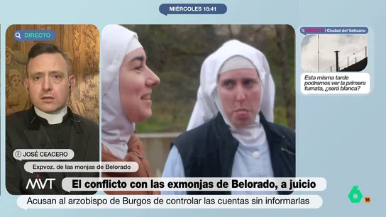El 'cura coctelero' José Ceacero sostiene que dieron "asistencia económica" a las monjas de Belorado: "No sabíamos que tenían oro" José Ceacero, conocido como el 'cura coctelero' en el caso de las exmonjas de Belorado, responde en este vídeo a las exreligiosas: "Reniegan de nosotros en cuestiones de fe, pero no en otras".