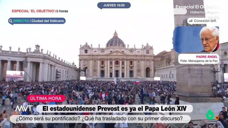 El padre Ángel valora la elección del papa León XIV: "Ha pisado pueblo y sabe lo que es estar con los pobres"