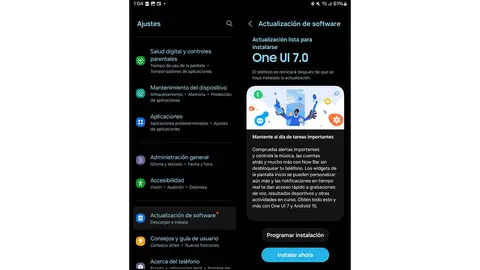 La actualización a One UI 7 para los Z Fold La actualización a One UI 7 para los Z Fold