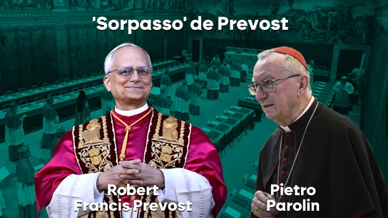 El 'soro' de Prevost a Parolin en la cuarta votación. El 'soro' de Prevost a Parolin en la cuarta votación.