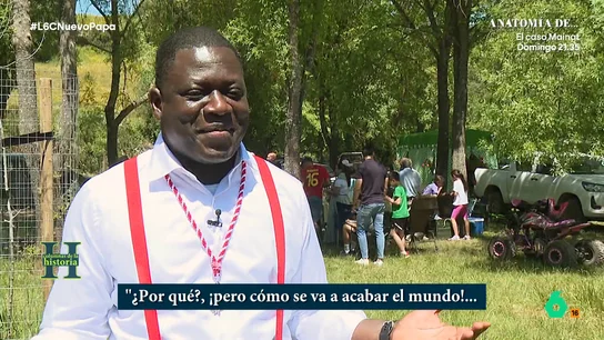 El párroco Fidel Nkanza, sobre la profecía apocalíptica del papa negro: "Yo estoy en Hornachuelos y la Iglesia sigue" Fidel Nkanza es un sacerdote del Congo que, desde hace meses, es párroco en un pueblo de Córdoba. Desde allí, defiende en este vídeo la diversidad de la Iglesia frente a las profecías descabelladas: "Yo estoy aquí y la Iglesia sigue".