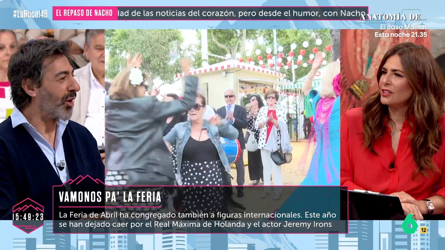 El 'enfado' de Nuria Roca al descubrir que Juan del Val estuvo en la Feria de Abril: "A mí no me ha llevado" El 'enfado' de Nuria Roca al descubrir que Juan del Val estuvo en la Feria de Abril: "A mí no me ha llevado"