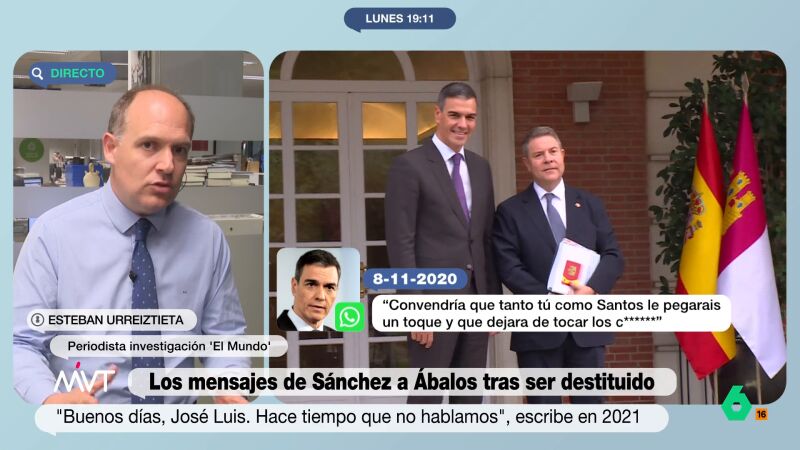 Urreiztieta avanza que habrá "más mensajes" y "nuevos personajes" en los whatsapps entre Ábalos y Sánchez