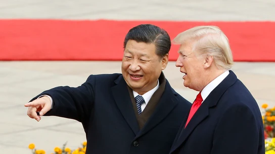 El presidente de China, Xi Jinping, y el presidente de Estados Unidos, Donald Trump en una foto de archivo de 2017.  El presidente de China, Xi Jinping, y el presidente de Estados Unidos, Donald Trump en una foto de archivo de 2017.