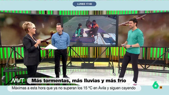 Cristina Pardo defiende la formación en primeros auxilios para todos: "Como le pase algo a alguien en mi presencia, no lo cuenta" Desde Ávila, Javier Bastida empieza informando sobre la bajada de las temperaturas hasta números de invierno y termina hablando de una formación en técnicas de reanimación con motivo del Día Mundial de la Enfermería.