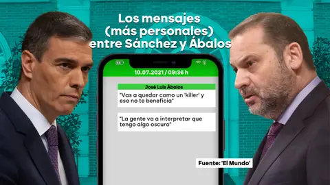 "Vas a quedar como un 'killer'": la reacción de Ábalos al mensaje con el que Sánchez cortó la relación "Vas a quedar como un 'killer'": la reacción de Ábalos al mensaje con el que Sánchez cortó la relación