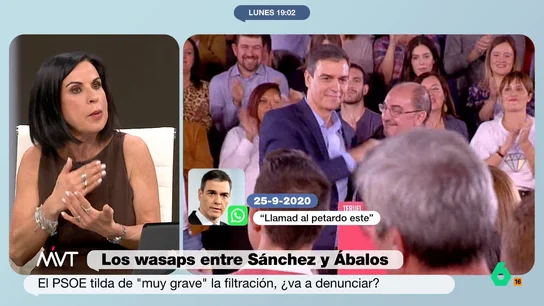 Bea de Vicente asegura que Pedro Sánchez "podría denunciar" la filtración de sus mensajes con Ábalos: "Ahora bien, ¿le interesa?" Bea de Vicente asegura que Pedro Sánchez "podría denunciar" la filtración de sus mensajes con Ábalos: "Ahora bien, ¿le interesa?"