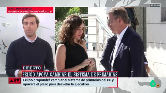 Montesinos, sobre unas futuras primarias en el PP: "Feijóo quiere que el partido y el aparato tengan más peso" Montesinos, sobre unas futuras primarias en el PP: "Feijóo quiere que el partido y el aparato tengan más peso"