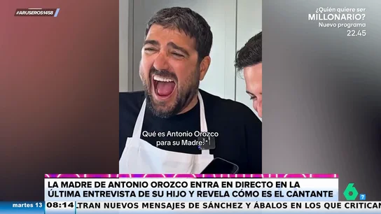 La divertida aparición por sorpresa de la madre de Antonio Orozco en su entrevista: "Es un hijo de..." La divertida aparición por sorpresa de la madre de Antonio Orozco en su entrevista: "Es un hijo de..."