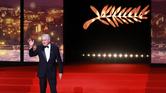 Robert De Niro, ganador del premio 'Palme D'Or', posa en el escenario durante la ceremonia de apertura del 78º Festival anual de Cine de Cannes Robert De Niro, ganador del premio 'Palme D'Or', posa en el escenario durante la ceremonia de apertura del 78º Festival anual de Cine de Cannes