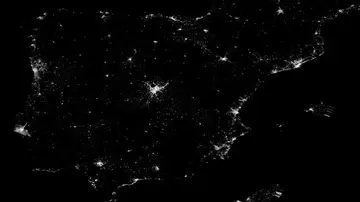 Apagón eléctrico visto desde el espacio Apagón eléctrico visto desde el espacio