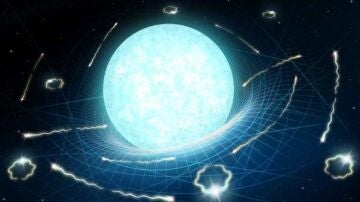 Estrella de neutrones evaporándose lentamente a través de una radiación similar a la de Hawking
