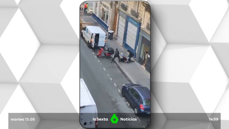 Un grupo de hombres intentan secuestrar a una joven en París a plena luz del día