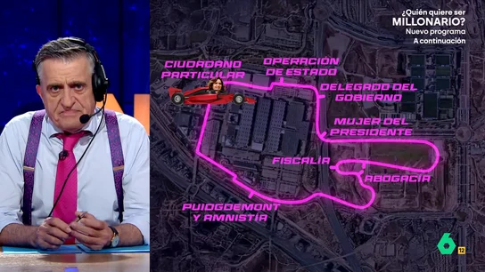 Wyoming, a Ayuso tras negar conocer al asesor fiscal de su novio: "Es el casero que les cobra 5.000 euros cada mes por el ático" Wyoming convierte en el 'Gran Premio de Fórmula Ayuso' los "volantazos" de la presidenta de la Comunidad de Madrid a la hora de hablar de su novio y su asesor fiscal, que también es quien les alquila el ático.