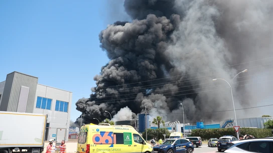 Columna de humo del lugar donde se ha producido el accidente. A 14 de mayo de 2025 en Alcalá de Guadaira, Sevilla (Andalucía, España). Columna de humo del lugar donde se ha producido el accidente. A 14 de mayo de 2025 en Alcalá de Guadaira, Sevilla (Andalucía, España).