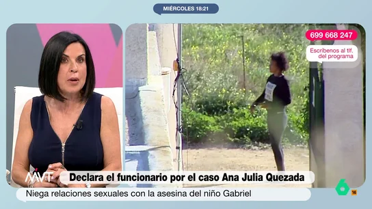 Bea de Vicente analiza el caso de presunto cohecho de Ana Julia Quezada: "Como esto se quede en tablas, es un archivo" Beatriz de Vicente analiza el caso de Ana Julia Quezada y el supuesto cohecho a un funcionario de prisiones para conseguir un móvil a cambio de sexo. La abogada se muestra convencida de que la madre de Gabriel, Patricia Ramírez, tiene más pruebas.