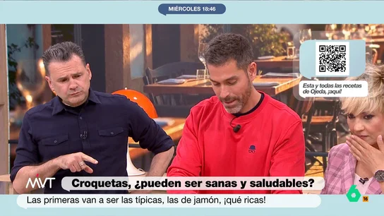 Iñaki López se rinde ante las croquetas de Pablo Ojeda: "¿Cuántas puedo comer al día? ¿Y a la semana?" Iñaki López se rinde ante las croquetas de Pablo Ojeda: "¿Cuántas puedo comer al día? ¿Y a la semana?"