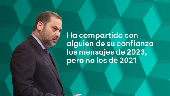 Ábalos admite que consintió la filtración de parte de los mensajes con Sánchez: los entregó a alguien "de confianza" Ábalos admite que consintió la filtración de parte de los mensajes con Sánchez: los entregó a alguien "de confianza"