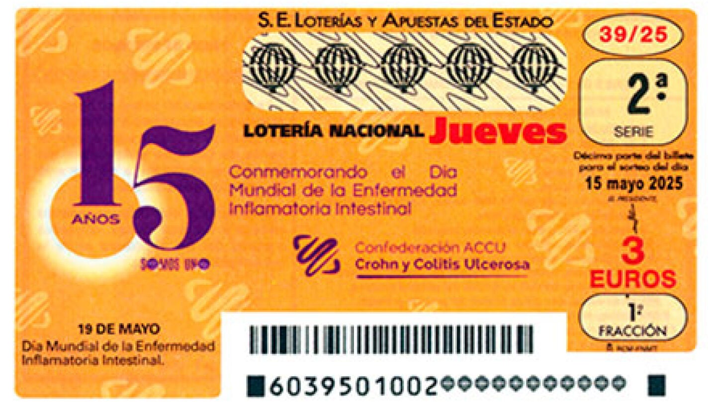 Décimo de Lotería Nacional del 15 de mayo de 2025