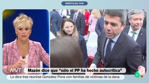 Cristina Pardo, tajante con las últimas declaraciones de Carlos Mazón: "No ha dado ni una muestra de humanidad ni de humildad" Cristina Pardo, tajante con las últimas declaraciones de Carlos Mazón: "No ha dado ni una muestra de humanidad ni de humildad"