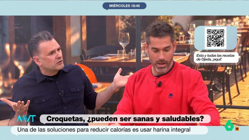 Iñaki López, sorprendido al descubrir que Pablo Ojeda ha usado harina integral en las croquetas: "Qué pájaro que diría Sánchez"