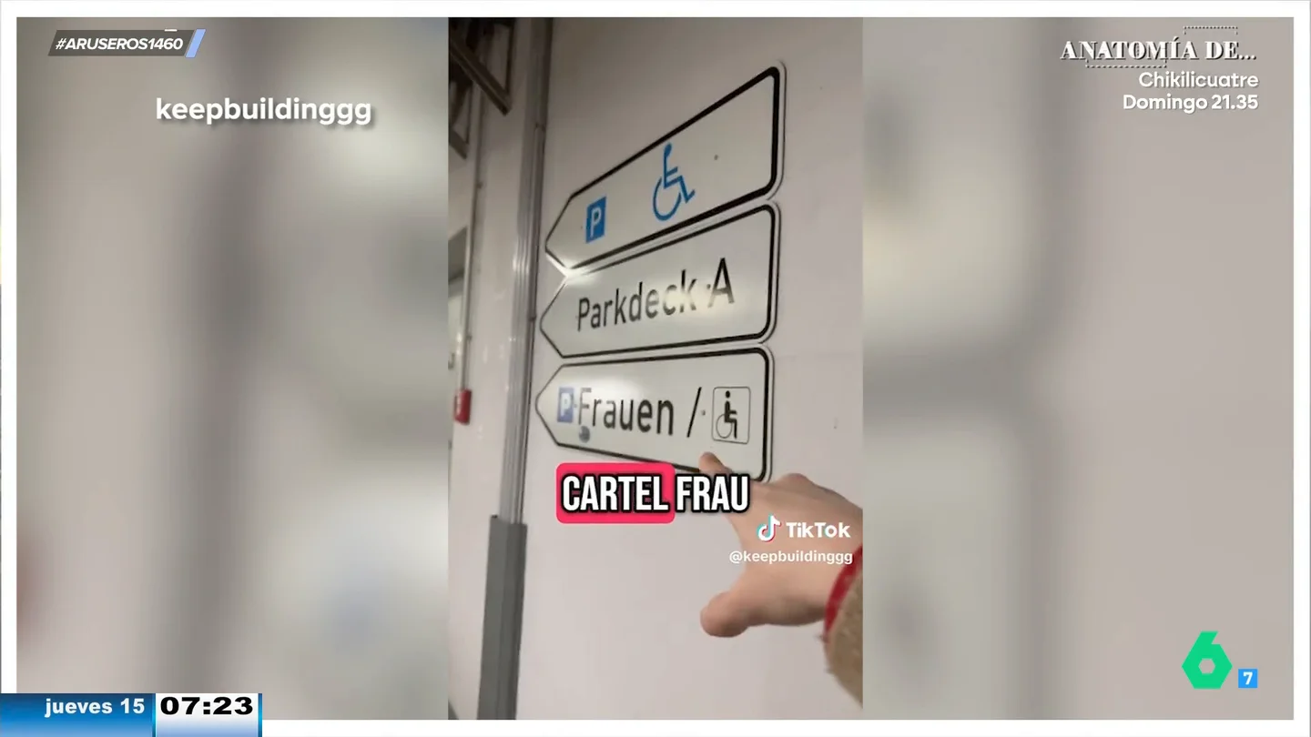 Una española que vive en Alemania expone el cartel que se ha encontrado en un parking: "¿Nos están poniendo al mismo nivel?" Una española que vive en Alemania expone el cartel que se ha encontrado en un parking: "¿Nos están poniendo al mismo nivel?"