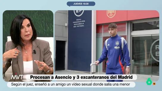 Bea de Vicente, sobre el proceso a los excanteranos del Real Madrid: "No os podéis imaginar la ansiedad que supone que imágenes tuyas estén circulando" Bea de Vicente analiza en este vídeo la decisión del juez de procesar a Raúl Asencio y otros tres excanteranos del Real Madrid por la difusión de vídeos sexuales de una menor. La chica tendría síntomas de estrés postraumático.