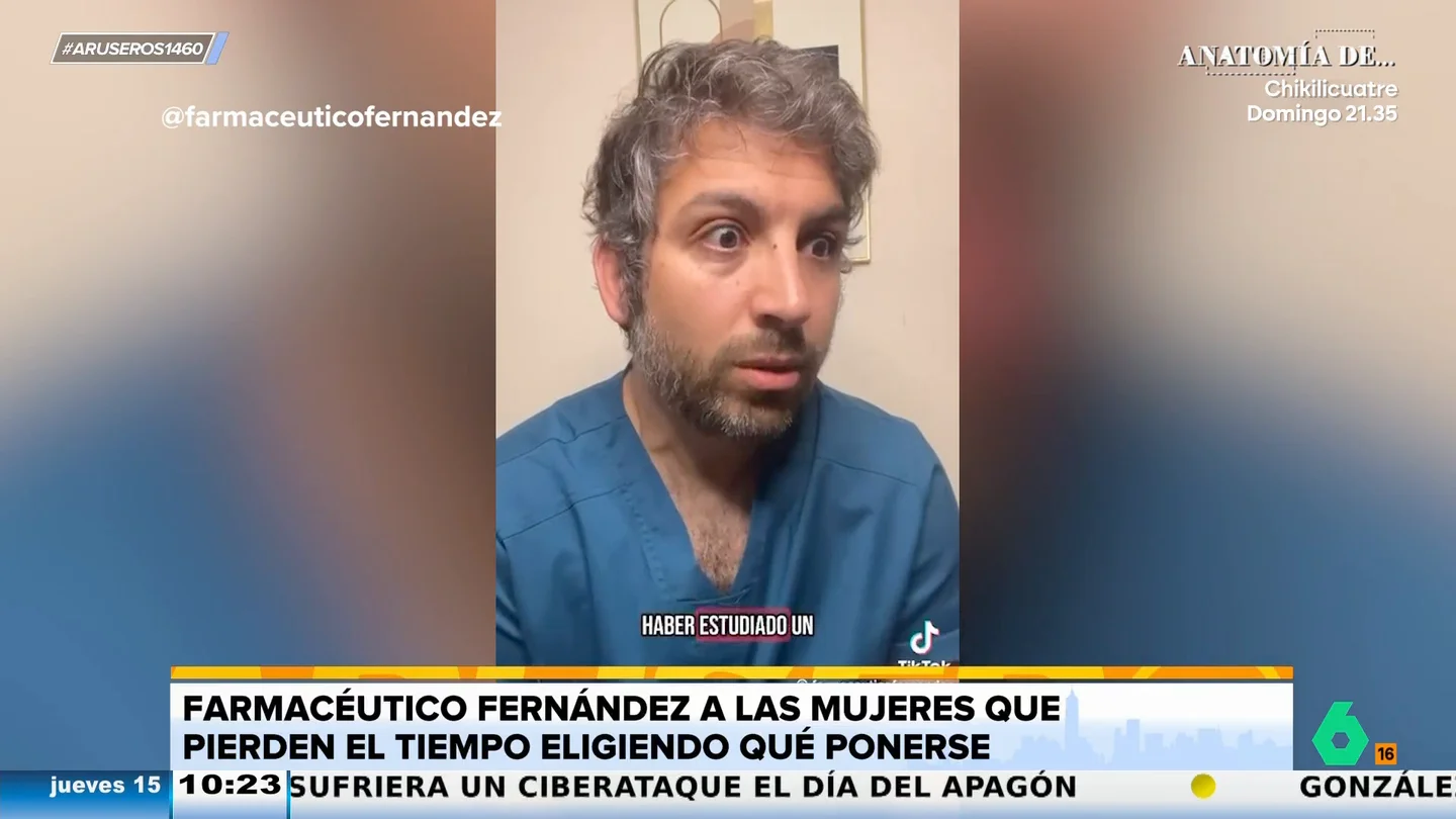 Farmaceutico Fernandez, al estudio que desvela "cuánto tiempo pasan las mujeres en decidir qué ponerse": "Se puede estudiar un idioma" Farmaceutico Fernandez, al estudio que desvela "cuánto tiempo pasan las mujeres en decidir qué ponerse": "Se puede estudiar un idioma"
