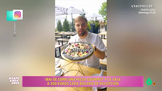 Ibai Llanos prueba la pizza más cara del mundo en Nueva York: "¿Repetiría? No, me han timado" Esta pizza se comercializa en un restaurante neoyorkino y, entre sus ingredientes, tiene oro, foie gras, trufa, caviar, tinta de calamar en la masa o flores como decoración. "No tiene buena pinta", afirma el streamer al ver el plato.